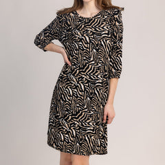 OLIA - ДАМСКА РОКЛЯ С 3/4 РЪКАВИ И КРОЙКА