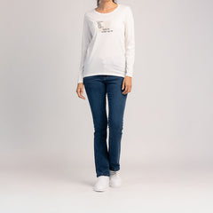 SORA - ДАМСКА ТЕНИСКА С ДЪЛЪГ РЪКАВ ОТ 100% ПАМУК