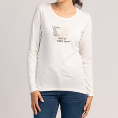 SORA - ДАМСКА ТЕНИСКА С ДЪЛЪГ РЪКАВ ОТ 100% ПАМУК