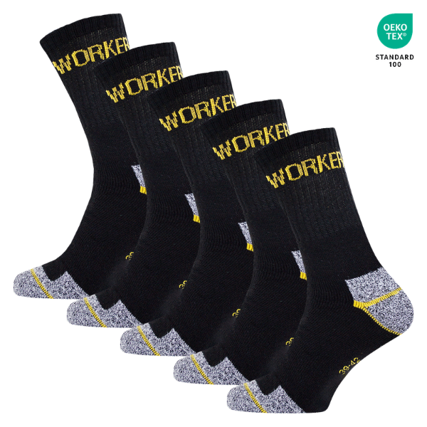 WORKDRY™ – РАБОТНИ ЧОРАПИ 5 В 1 СЪС СЕРТИФИКАТ OEKO‑TEX (КОМПЛЕКТ ОТ 5)