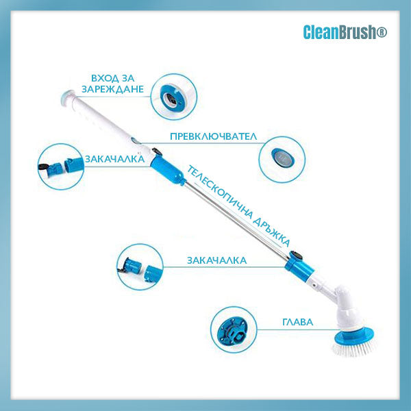 CLEANBRUSH® - БЕЗЖИЧНА ЧЕТКА ЗА ПОЧИСТВАНЕ
