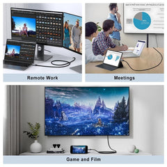 VIDILINK™ - Кабел USB-C към HDMI за телевизор и монитор, без драйвери