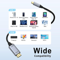 VIDILINK™ - Кабел USB-C към HDMI за телевизор и монитор, без драйвери
